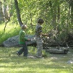 Gold panning in the black hills